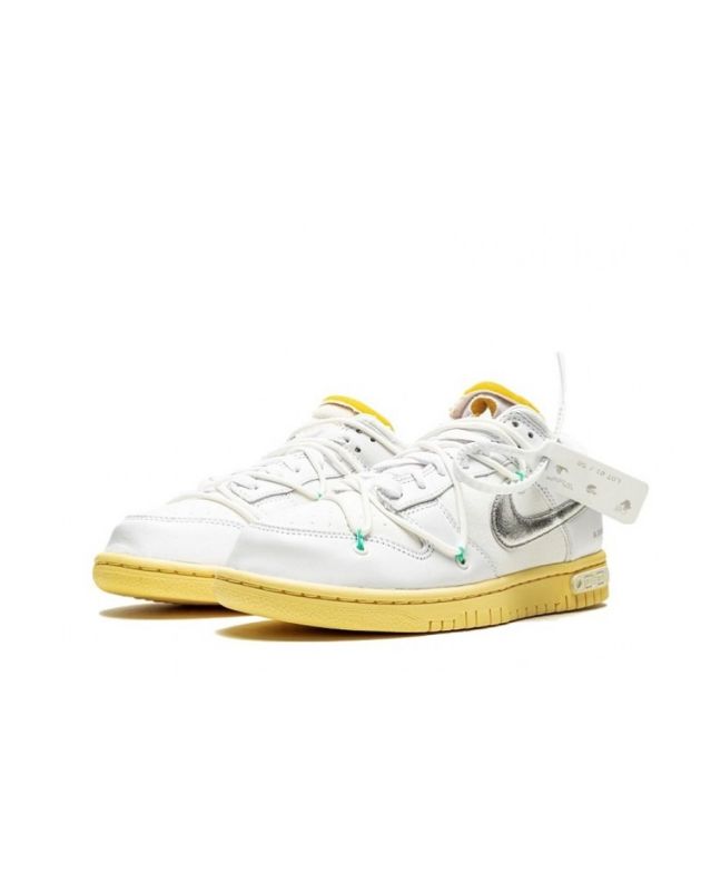 Nike SB Dunk Low X Off-White 2021 Lot 1 Canvas Rubber Sole Casual Sneakers DM1602-127