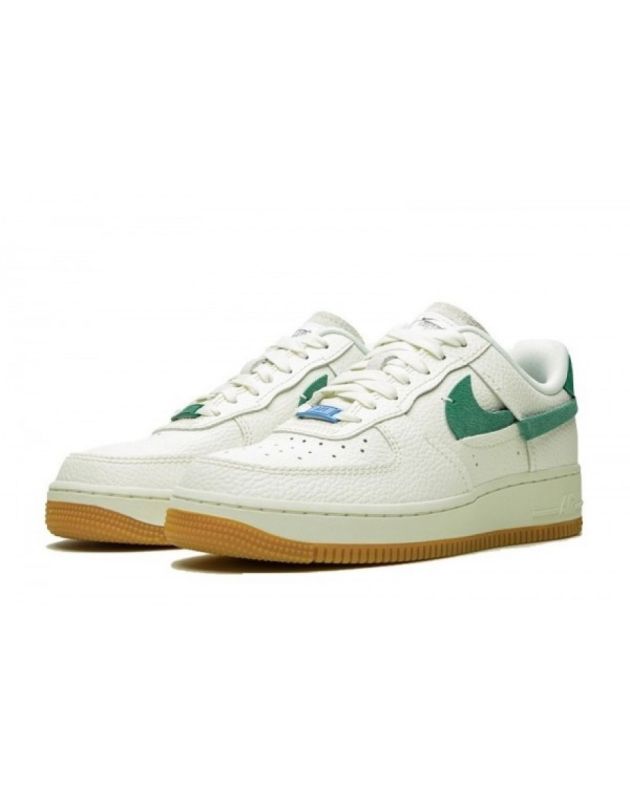 Nike Air Force 1 Low 2019 Sail Mystic Verde Couro Sola de Borracha Tênis Casual BV0740-100