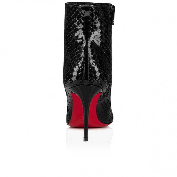 Christian Louboutin So Kate Classic 85 Mm Black Patent Calf Leather Pointed Toe Boot 1240024BK01