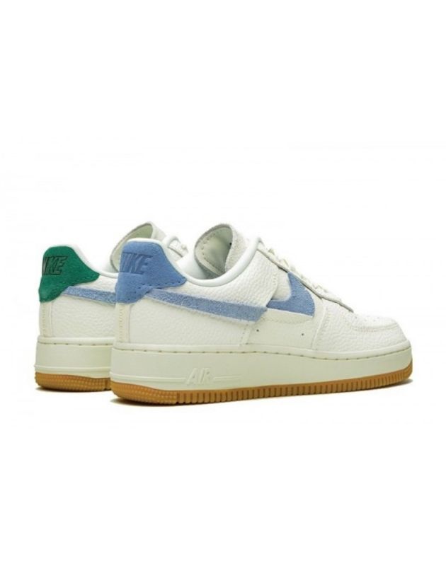 Nike Air Force 1 Low 2019 Sail Mystic Verde Couro Sola de Borracha Tênis Casual BV0740-100
