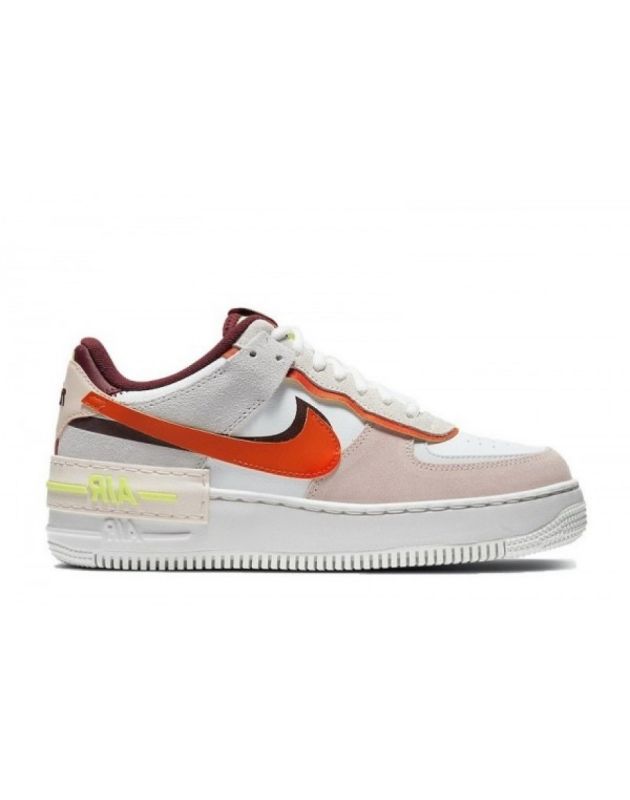 Nike Air Force 1 Low Shadow 2021 Orange Pearl Leather Rubber Sole Casual Sneakers CU8591-600