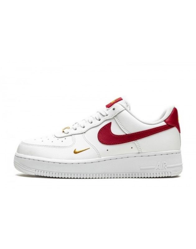 Nike Air Force 1 Low Essential 2021 Gym Red Mini Swoosh Leather Rubber Sole Casual Sneakers CZ0270-104