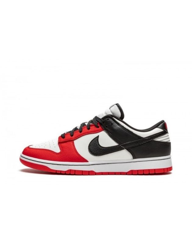 Nike SB Dunk Low X NBA 75th Anniversary Chicago 2021 Chile Red Leather Rubber Sole Casual Sneakers DD3363-100