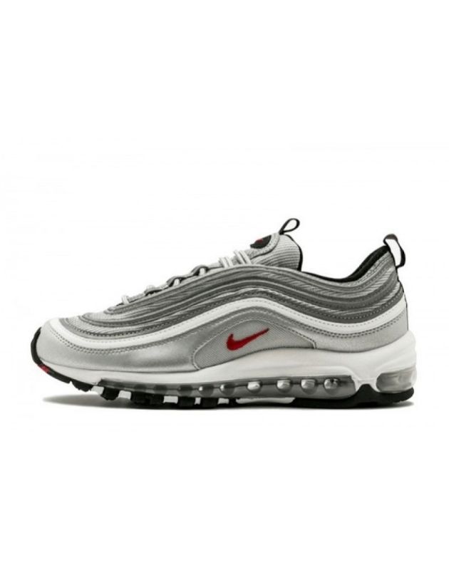 Nike Air Max 97 2016 Silver Bullet Leather Rubber Sole Running Sneakers 885691-001