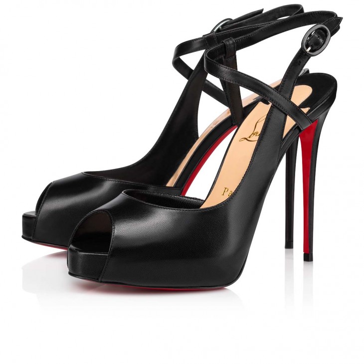 Christian Louboutin Jenlove New 120 Mm Black Leather Pump Heels 3210482BK01