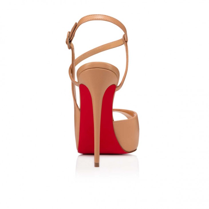 Christian Louboutin Jenlove New 120 Mm Beige Leather Pump Heels 3210482PK1A