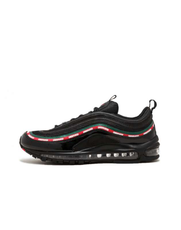 Nike Air Max 97 X Undefeated 2017 Black Leather Air Sole Running Sneakers AJ1986-001