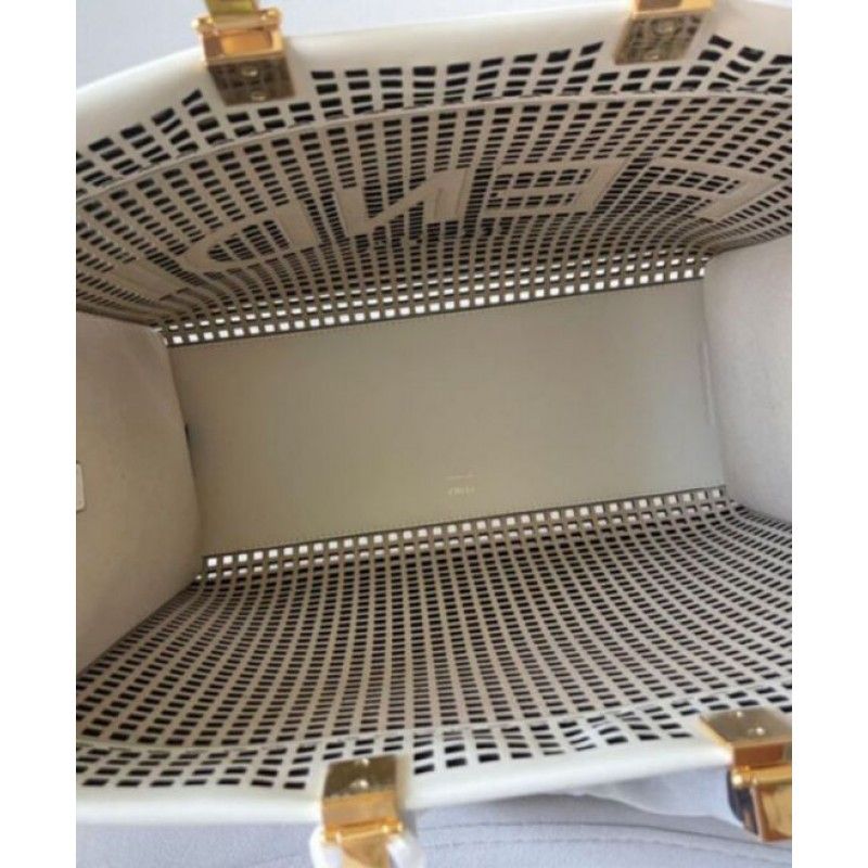 Fendi Sunshine Medium Openwork Kem Da Bò Túi Tote Nữ 8bh386