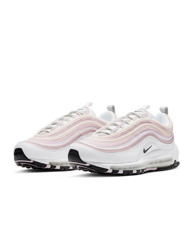 Nike Air Max 97 2021 Pink Cream Leather Rubber Sole Running Sneakers DA9325-100