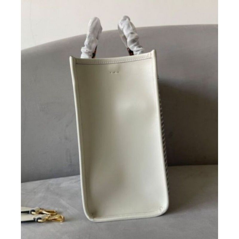 Fendi Sunshine Medium Openwork Kem Da Bò Túi Tote Nữ 8bh386