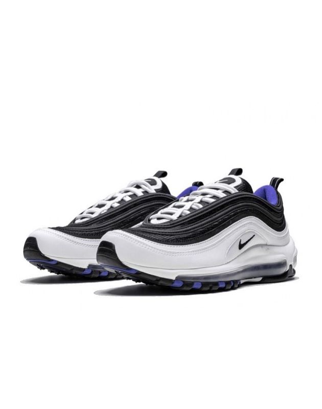 Nike Air Max 97 2018 White Black Persian Violet Leather Rubber Sole Running Sneakers 921522-102