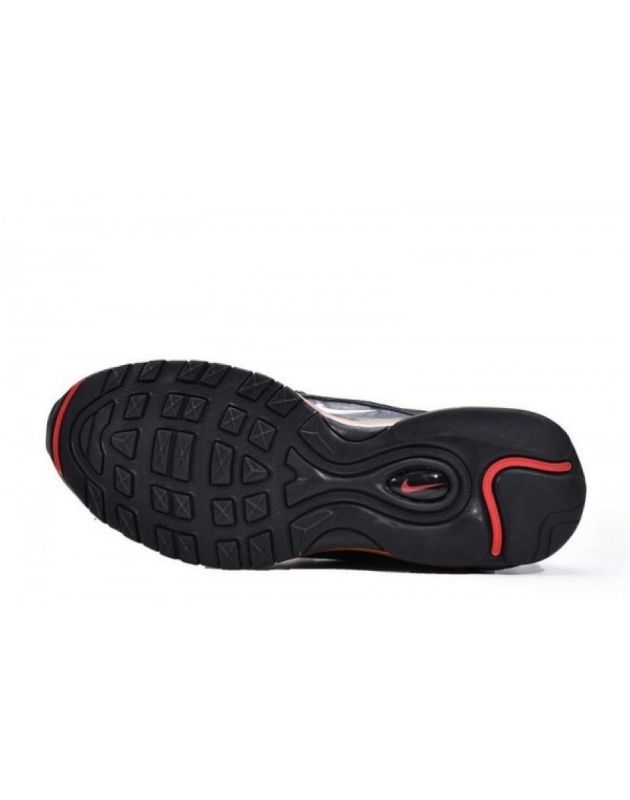 Nike Air Max 97 2021 Black University Red Leather Rubber Sole Running Sneakers DH4092-001