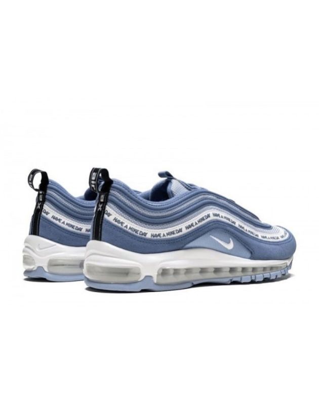 Nike Air Max 97 2019 Have a Nike Day Indigo Storm Leather Rubber Sole Running Sneakers BQ9130-400