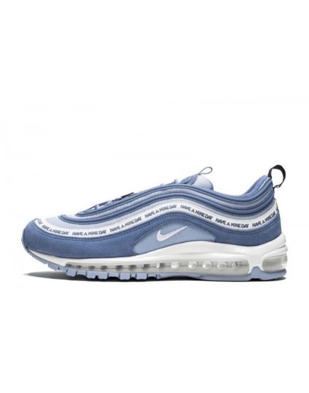 Nike Air Max 97 2019 Have a Nike Day Indigo Storm Leather Rubber Sole Running Sneakers BQ9130-400