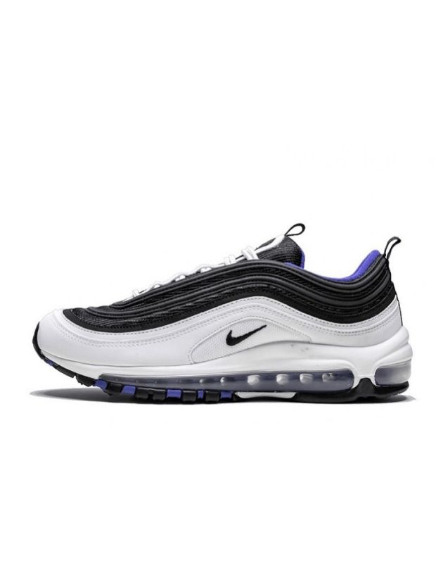 Nike Air Max 97 2018 White Black Persian Violet Leather Rubber Sole Running Sneakers 921522-102