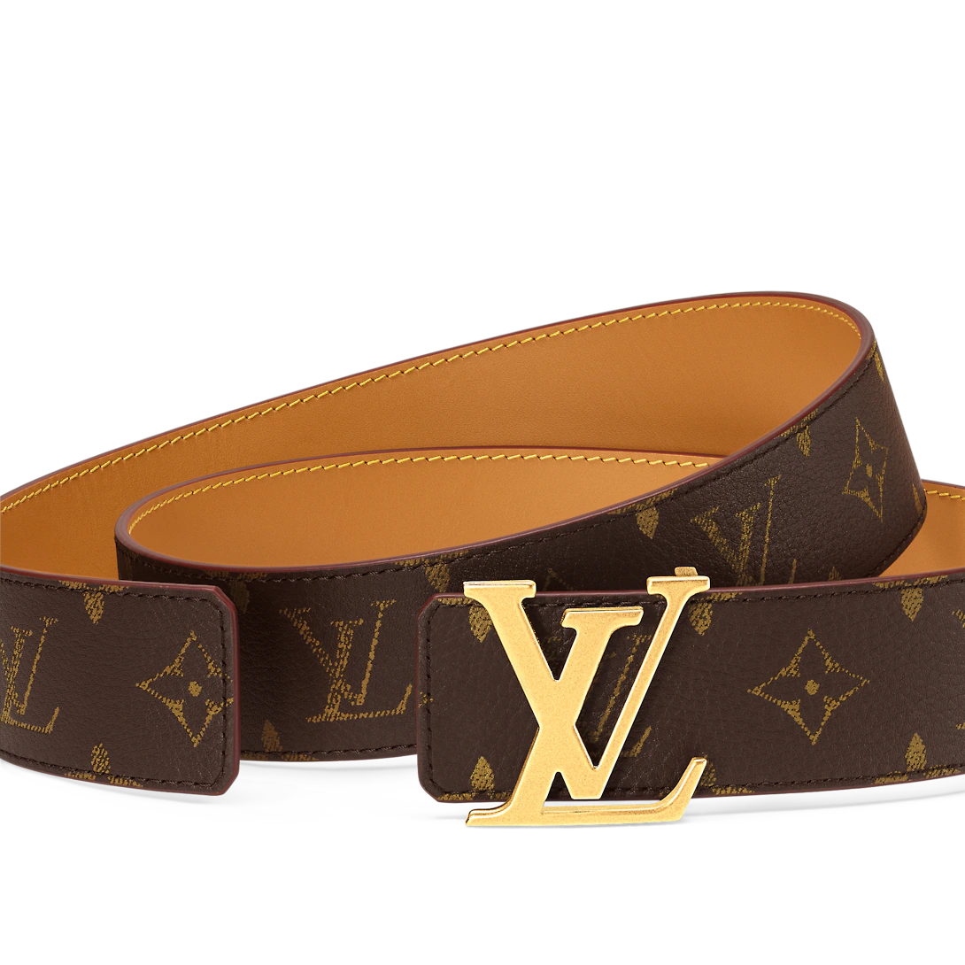 Louis Vuitton Lv Initiales reversibile nuova cintura da uomo con fibbia ad ardiglione in pelle marrone da 40 mm M8547U