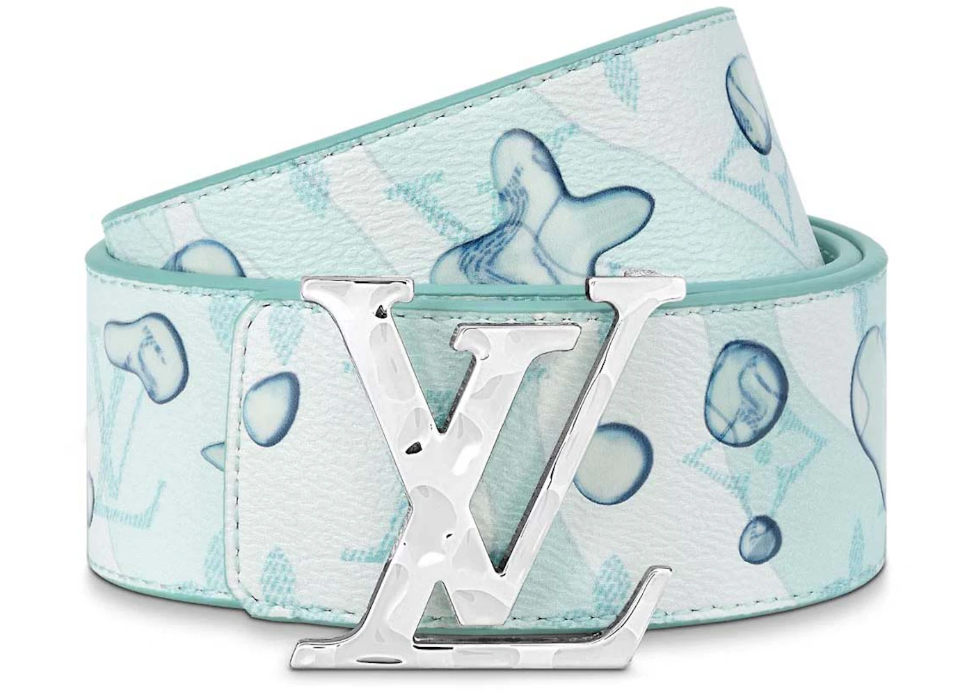 Louis Vuitton Lv Aqua Reversible Classic 40 Mm Blue Canvas Pin Buckle Men Casual Belt M0726T