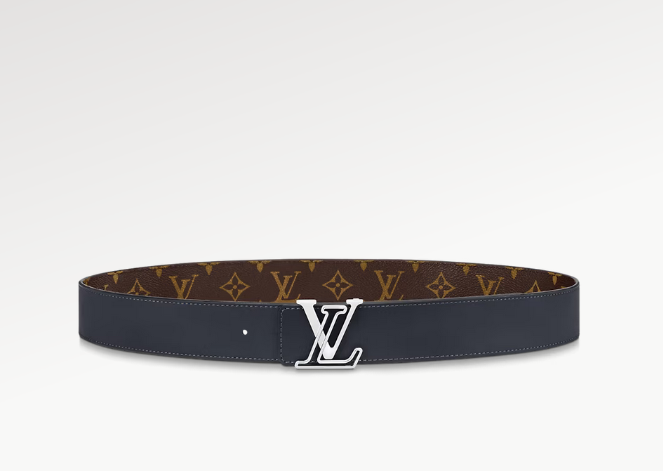 Louis Vuitton Lv Line Cintura reversibile classica da 40 mm con fibbia ad ardiglione in tela marrone M0635U