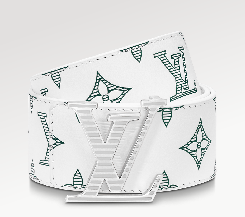 Louis Vuitton Lv Shadow Reversible Classic 40 Mm White Leather Pin Buckle Men Casual Belt M0718T