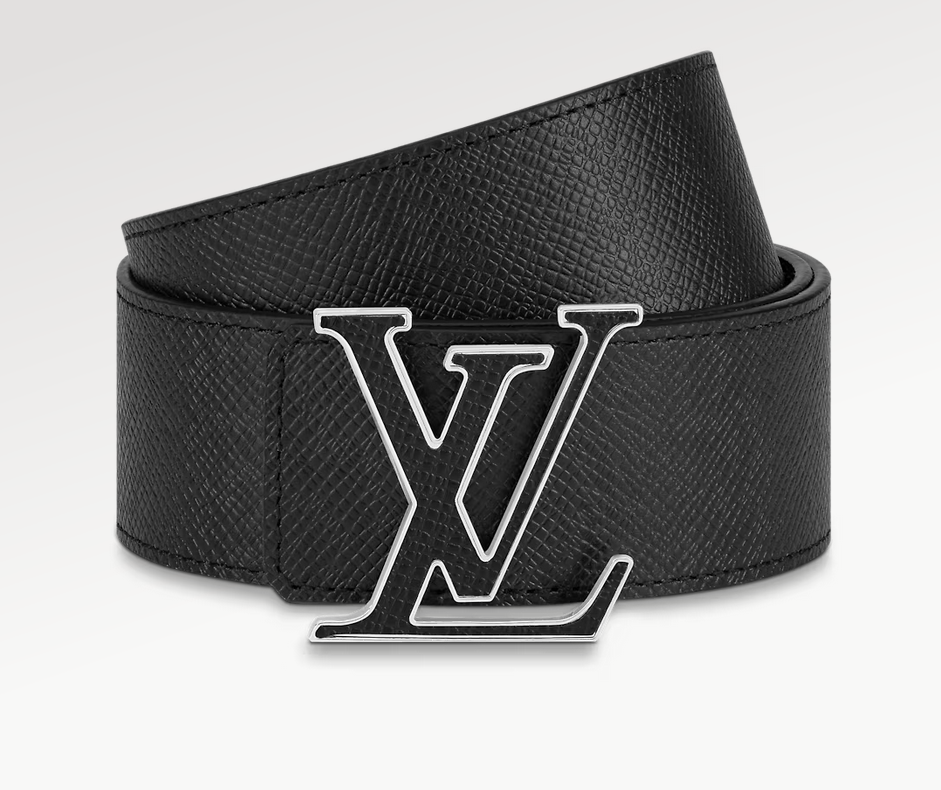 Louis Vuitton Lv Initiales Reversible New 40 Mm Black Canvas Pin Buckle Casual Belt M0157U
