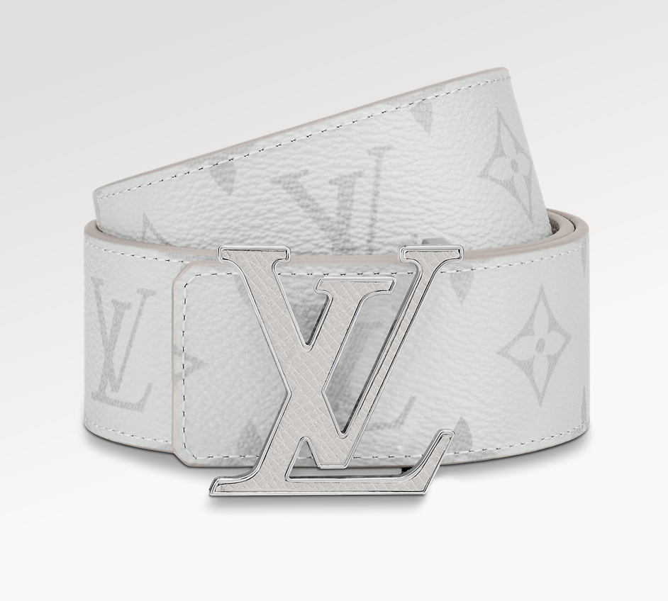 Louis Vuitton Lv Initiales reversível novo cinto casual de lona branca de 40 mm com fivela M0158U