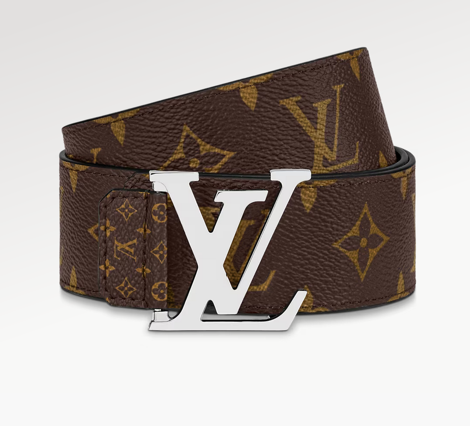 Louis Vuitton Lv Tag Reversible Classic 40 Mm Black Canvas Pin Buckle Dress Belt M0686T