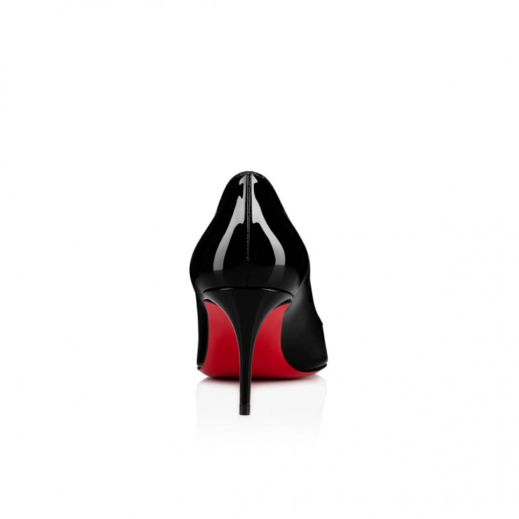 Giày cao gót Christian Louboutin Kate Classic 70 Mm Da bê mũi nhọn màu đen sáng chế 3191451BK01