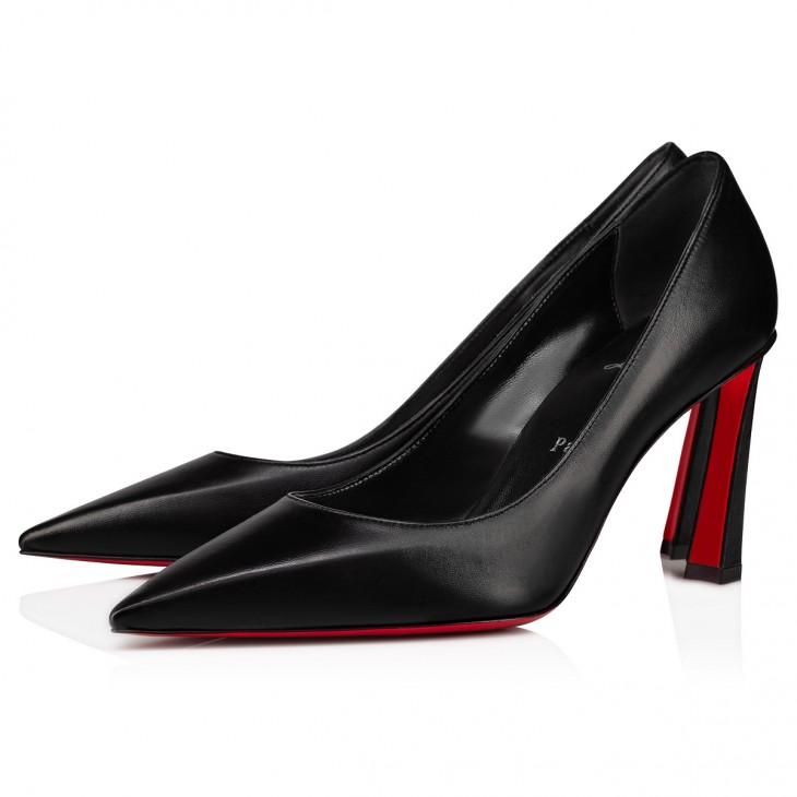 Christian Louboutin Condora Classic 85 Mm Black Leather Pointed Toe Pump Heels 1230134B439