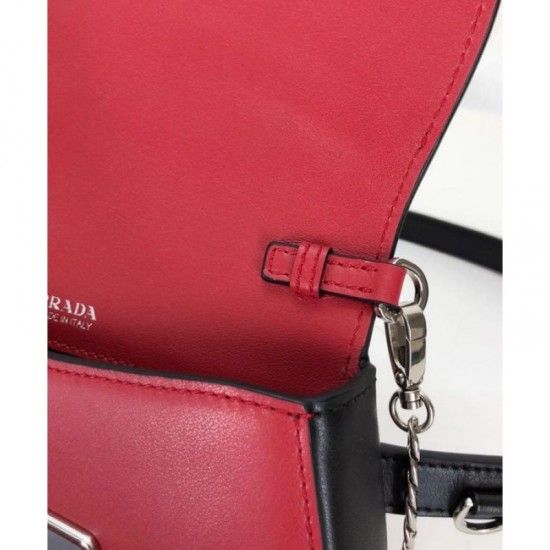 Prada Sidonie Hot Red Calfskin Women Flap Belt Bag 1bl021