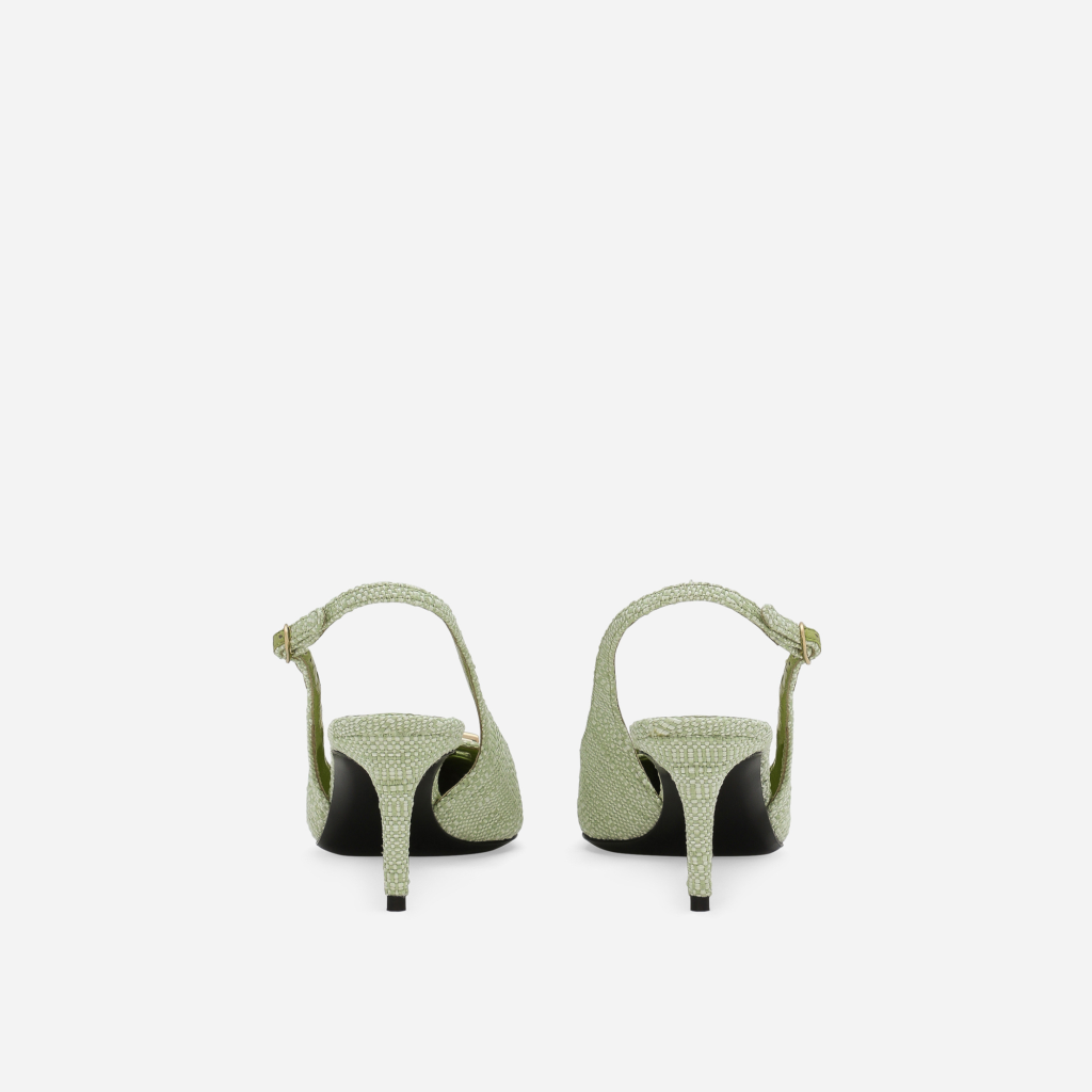 Giày cao gót Dolce&amp;Gabbana Lollo Slingback 60 Mm Xanh Raffia Pump Giày Cao Gót CG0710AR344