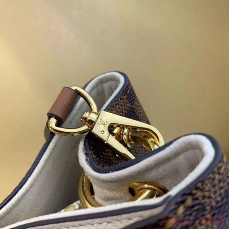 루이비통 다미에 에벤 리버사이드 브라운 캔버스 위트 토리옹 여성 토트 핸드백 N40135