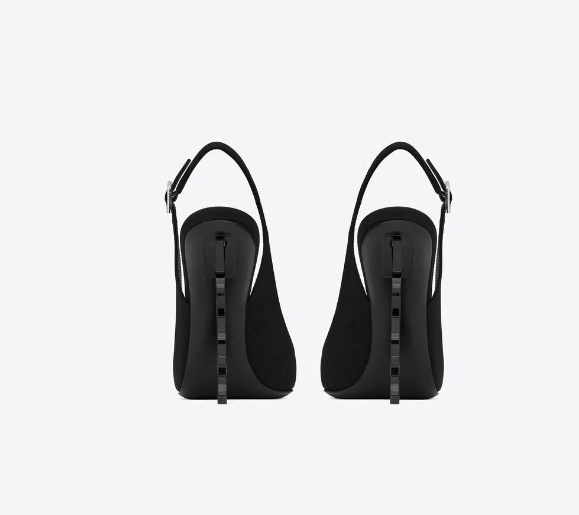 Yves Saint Laurent Opyum Classic 110 Mm Black Crepe Pointed Toe Pump Heels 762942AACSM1000