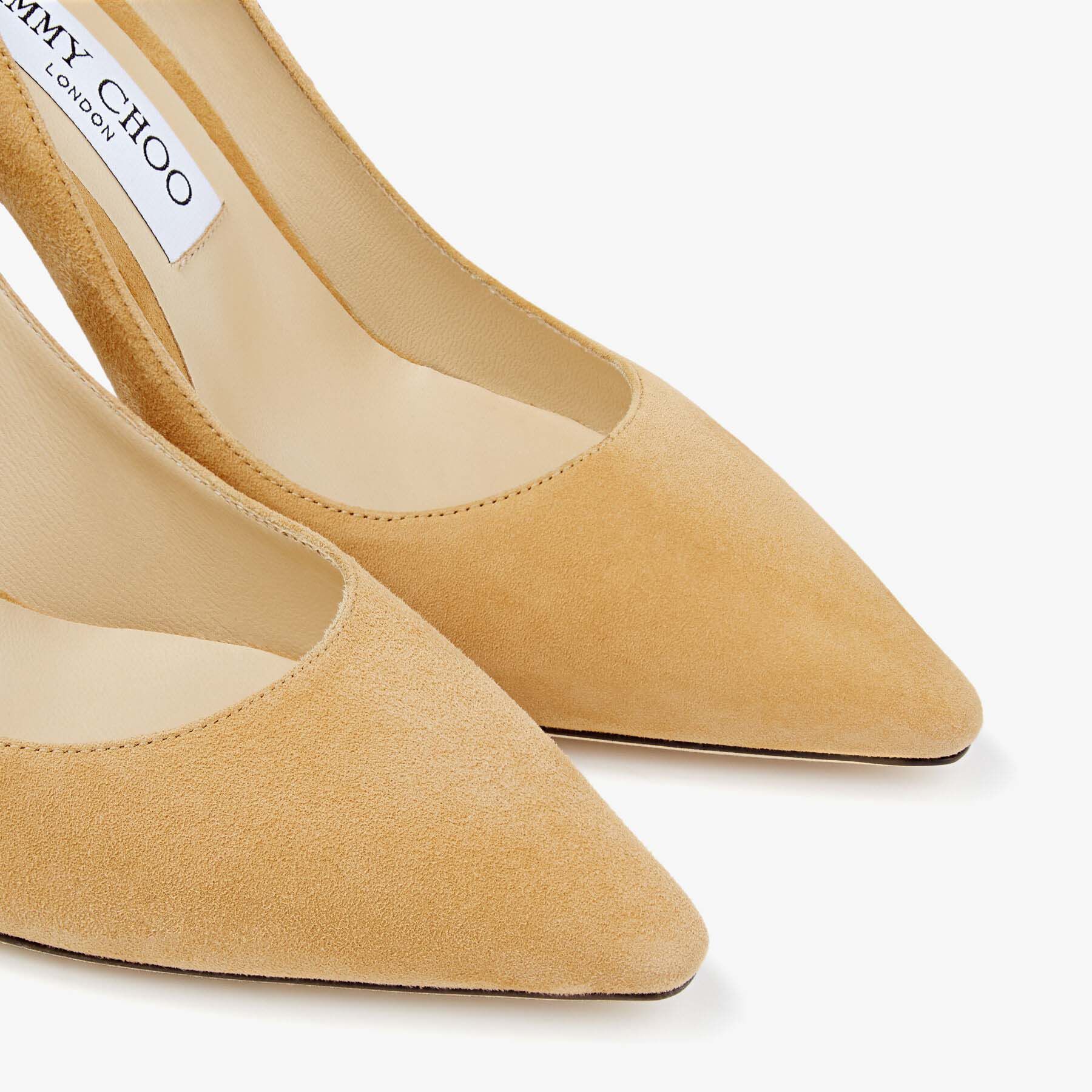 Jimmy Choo Romy Classic 85 Mm Yellow Suede Pointed Toe Pump Heels  ROMY85SUE
