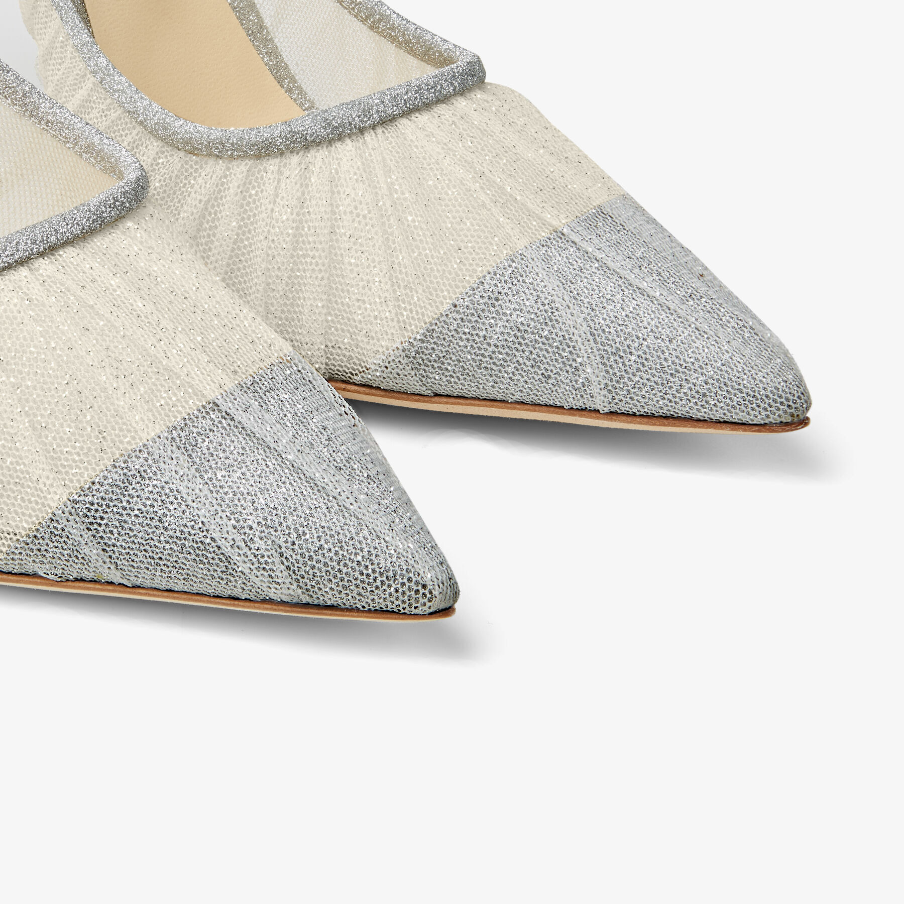 Jimmy Choo Love Classic 100 Mm Silver Glitter Fabric Pointed Toe Pump Heels LOVE100TFG