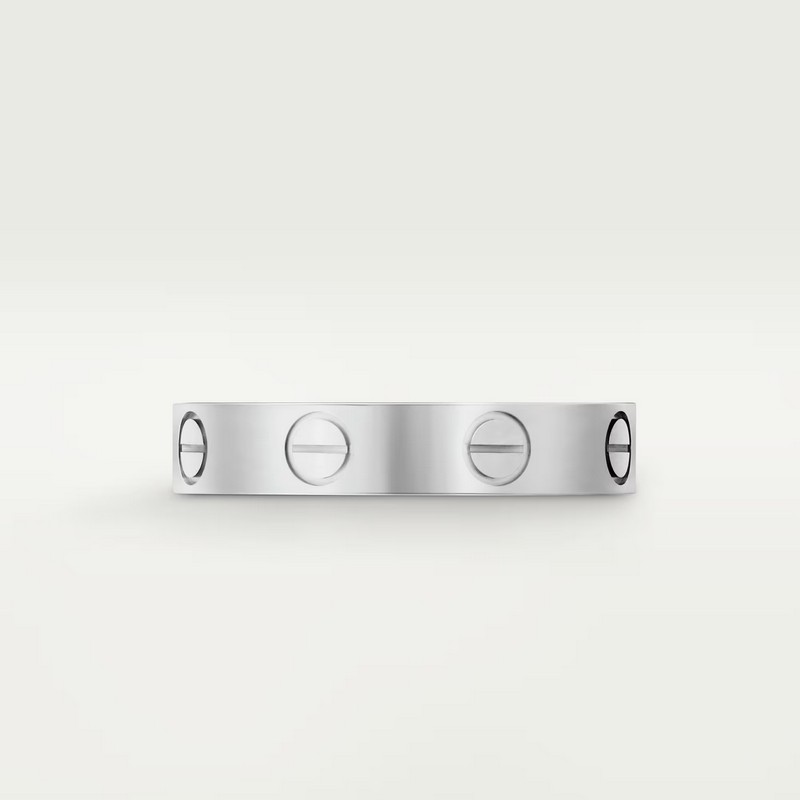 Anel de aliança de casamento Cartier Love Classic Silver Platinum CRB4085300
