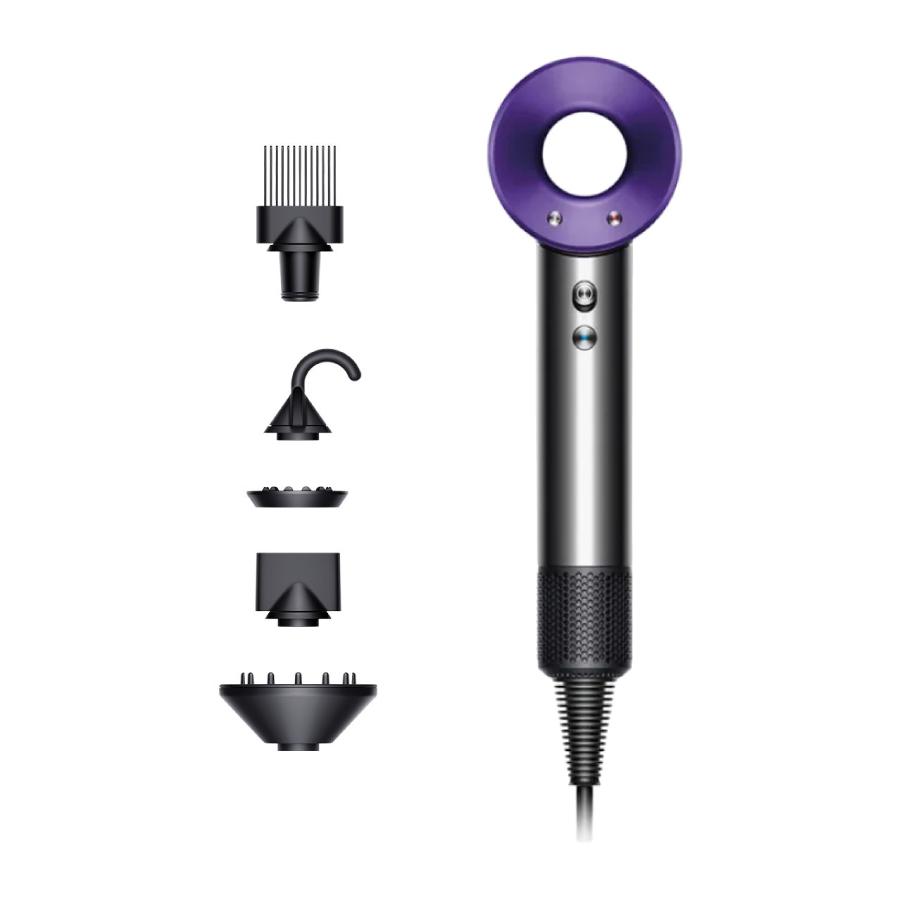 Dyson Supersonic Hot Black Purple Ionic Hair Dryers HD15