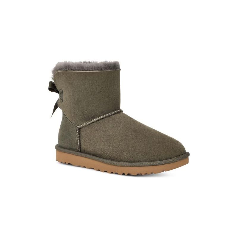UGG Bailey Bow II Mini Forest Night Sheepskin Women Snow Boots 1016501(5062)