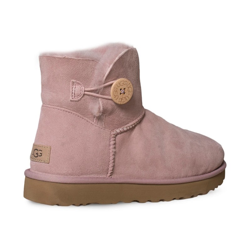 UGG Bailey Button II Mini Pink Crystal Sheepskin Women Snow Boots 1016422(3352)