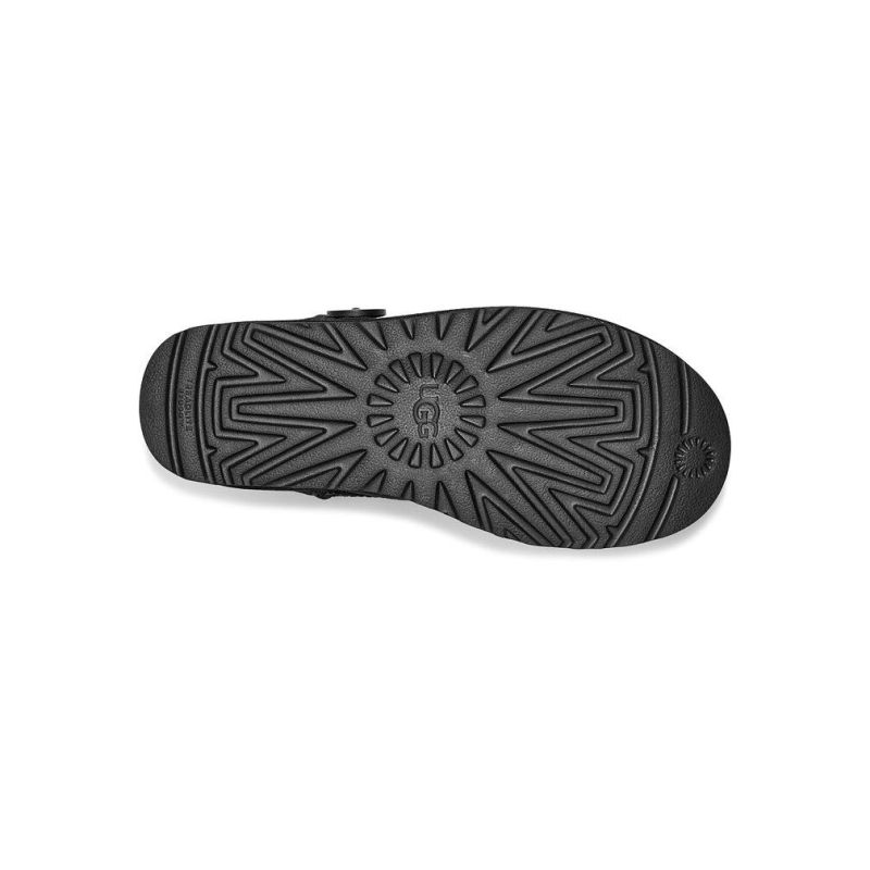 UGG Bailey Button II Mini Black Sheepskin Women Snow Boots 1016422(3352)