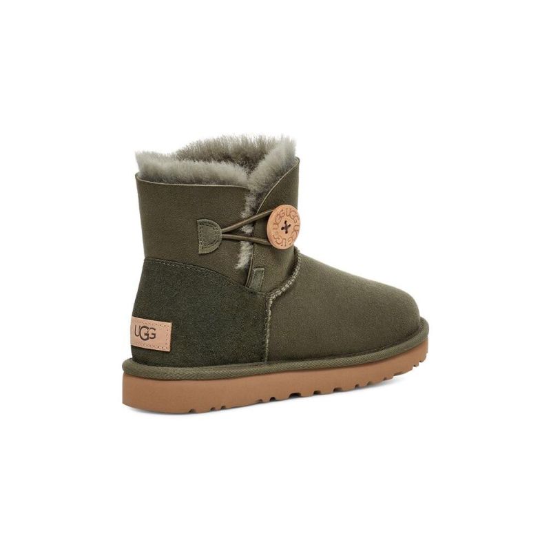 UGG Bailey Button II Mini Forest Night Sheepskin Women Snow Boots 1016422(3352)