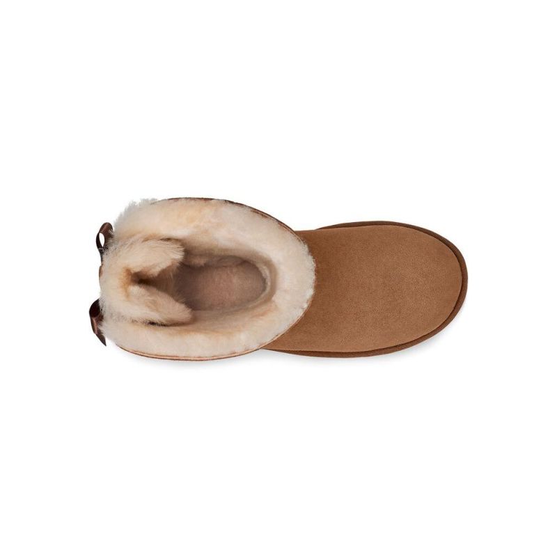 UGG Bailey Bow II Chestnut Sheepskin Women Snow Boots 1016225(2954)