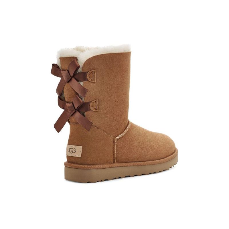 UGG Bailey Bow II Chestnut Sheepskin Women Snow Boots 1016225(2954)