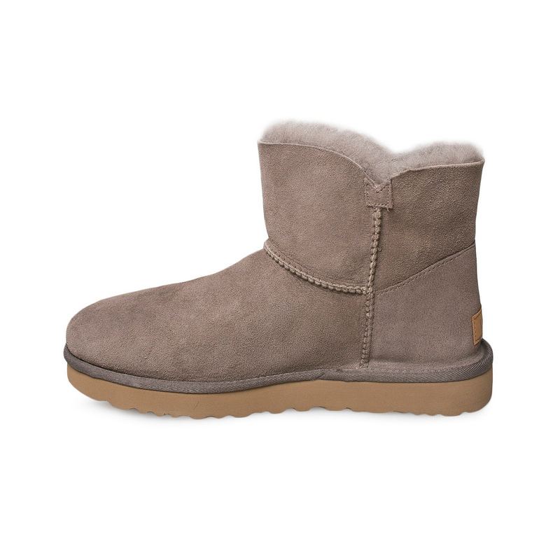 UGG Bailey Button II Mini Coffee Sheepskin Women Snow Boots 1016422(3352)