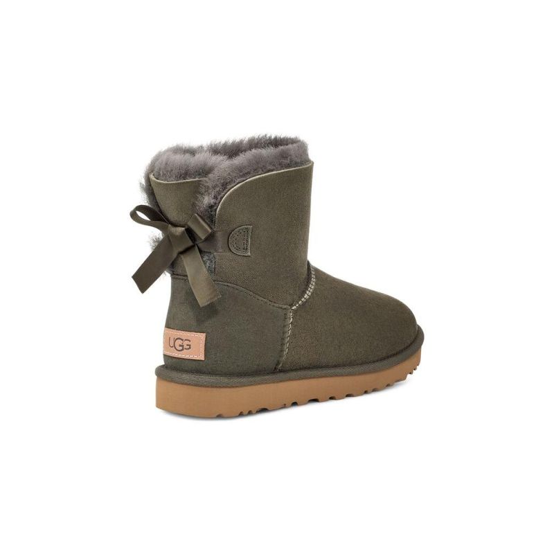 UGG Bailey Bow II Mini Forest Night Sheepskin Women Snow Boots 1016501(5062)