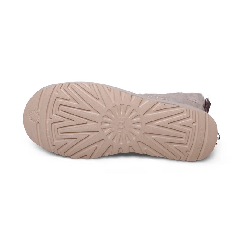 UGG Bailey Bow II Mini Pink Gray Sheepskin Women Snow Boots 1016501(5062)