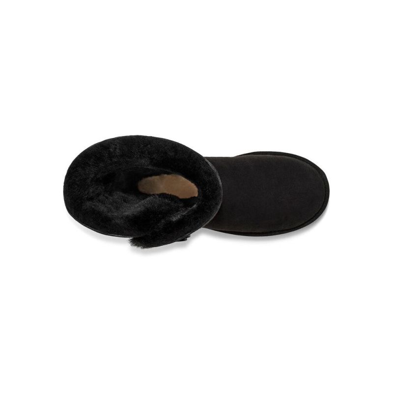 UGG Bailey Button Triplet II Black Sheepskin Upper Treadlite Outsole Women Tall Boots 1016227