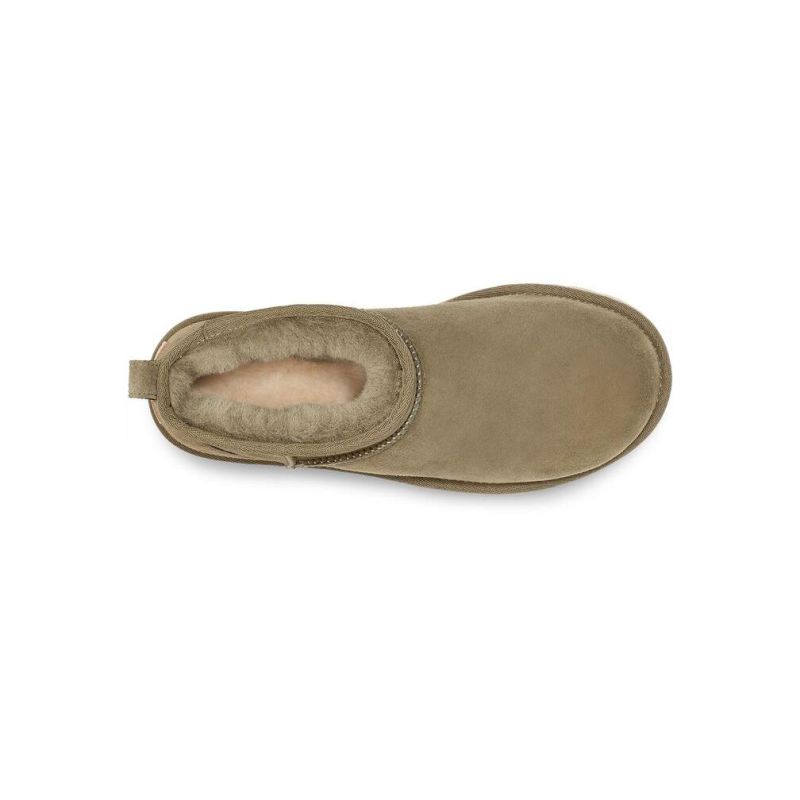 UGG Classic Ultra Mini Burnt Olive Sheepskin Unisex Stivali da neve bassi 1116109