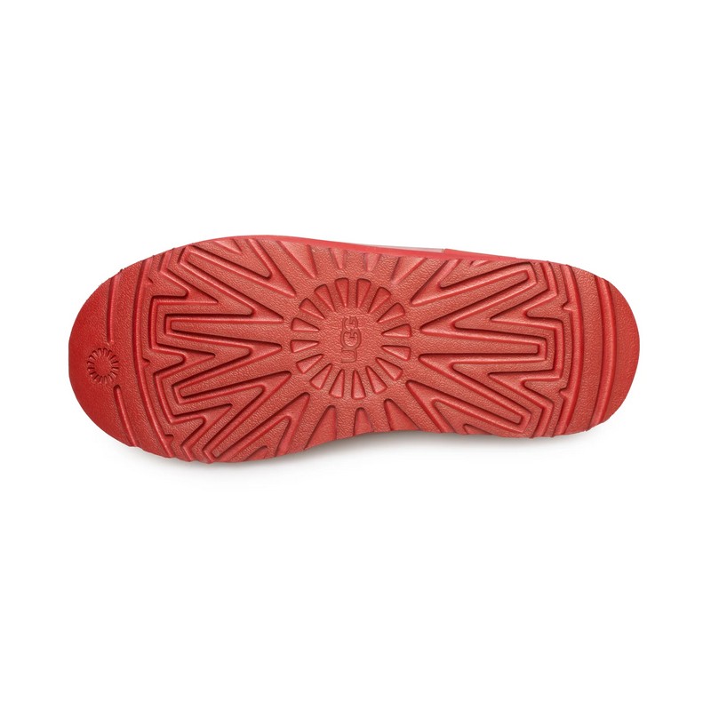 UGG Classic Clear Mini Warm Samba Red Wool Lining TPU Upper Women Snow Boots 1113190