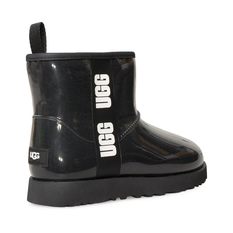 UGG Classic Clear Mini Warm Black Wool Lining TPU Upper Women Snow Boots 1113190