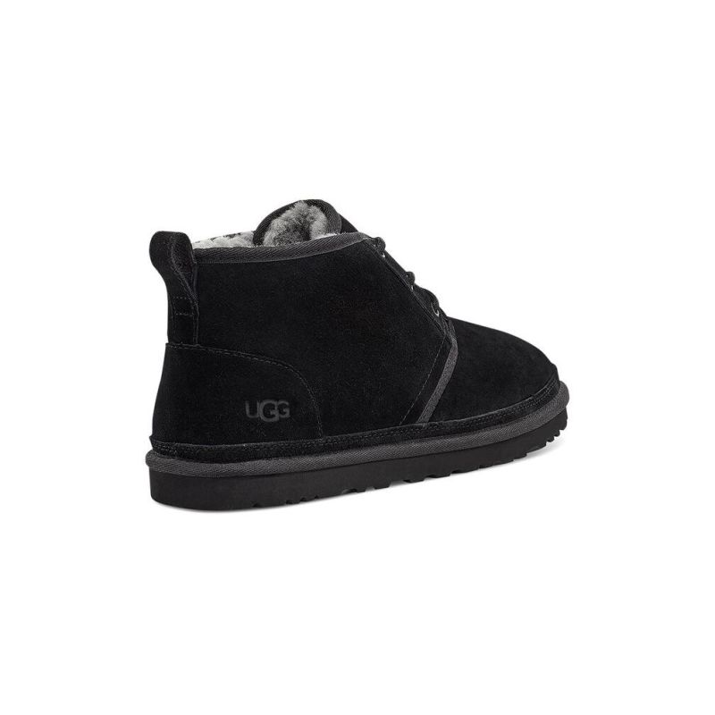 UGG Neumel Iconic Black Suede Wool Lining Unisex Chukka Boots 3236